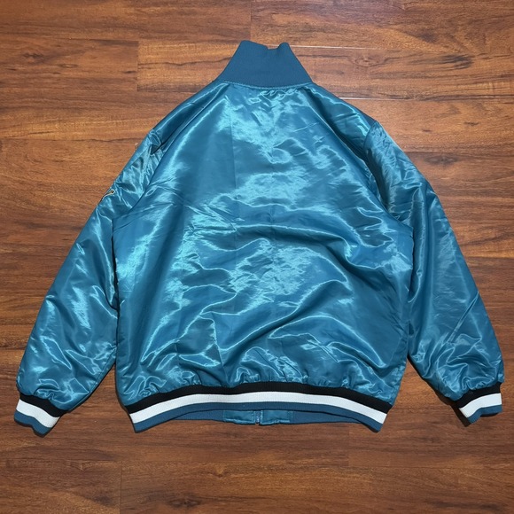 Vintage Starter San Jose Sharks NHL Satin Bomber Jacket Size 2XL XXL - Picture 2 of 6